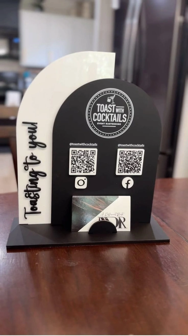 QR code Business Social Media Sign | Payment Sign | Custom Logo Sign