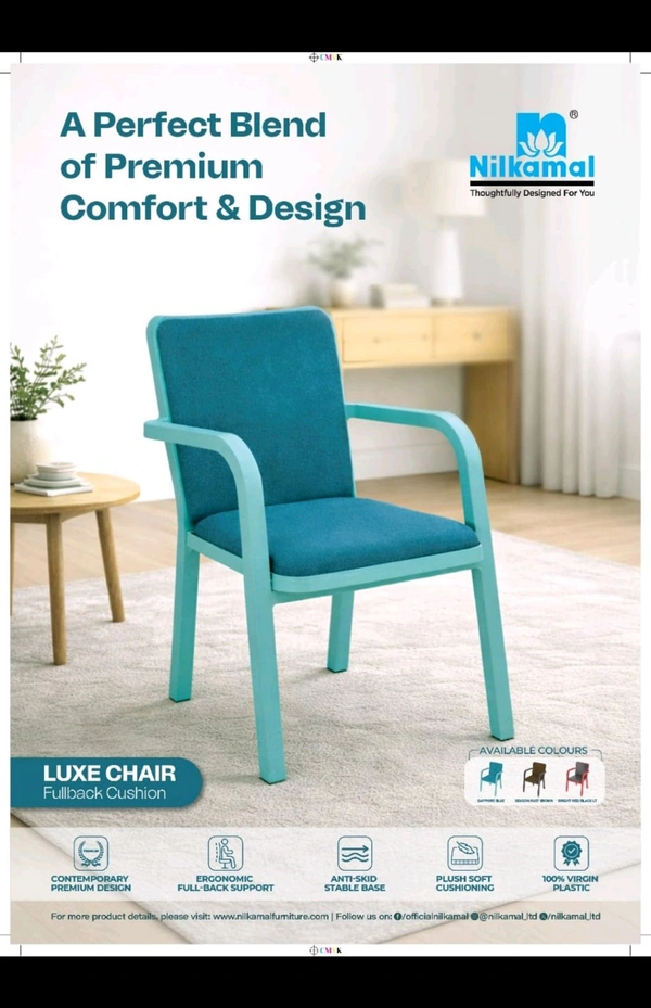 NILKAMAL LUXE PREMUIM CHAIR BLUE