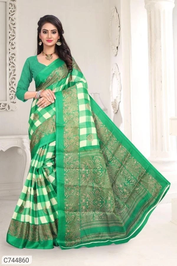 Affordable Khadi Silk Printed  Saree