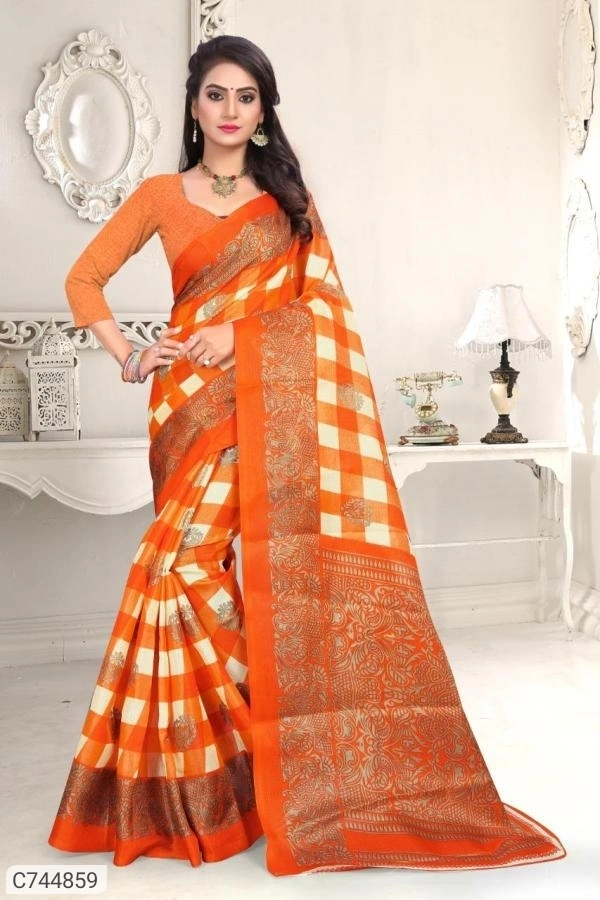 Affordable Khadi Silk Printed  Saree