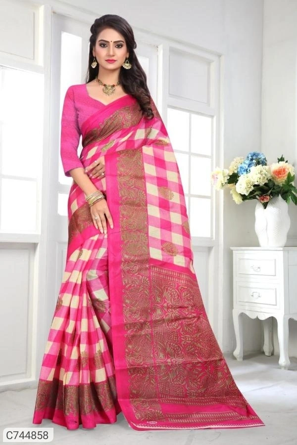Affordable Khadi Silk Printed  Saree