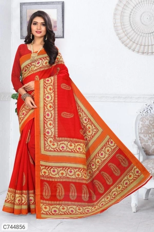 Affordable Khadi Silk Printed  Saree