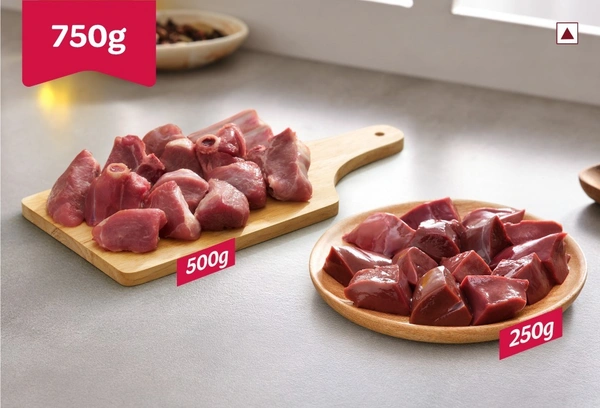 Mutton Curry Cut 500g + Mutton Liver 250g