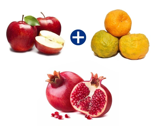 Apple Shimla + Orange Nagpur + Pomogranate