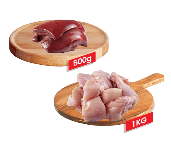 Chicken Curry Cut  1 Kg + Chicken Liver  500g