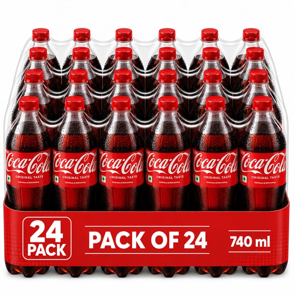 Coco Cola 740 ml Soft Drink Pet Bottle (Pack of 24)