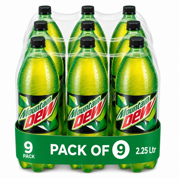 Mountain Dew 2.25 L Soft Drink Pet Bottle (Pack of 9)