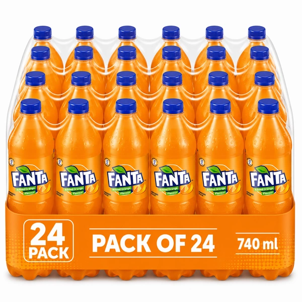 Fanta 740 ml Soft Drink Pet Bottle (Pack of 24)