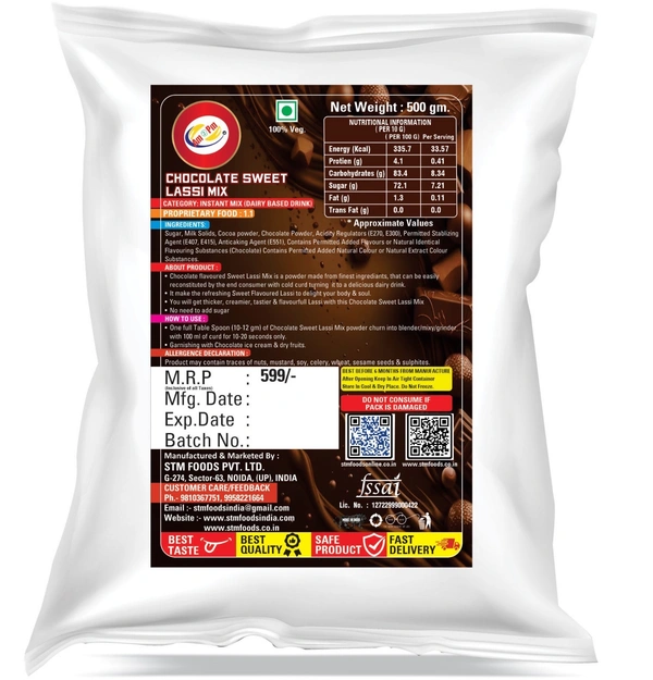 AM2PM Chocolate Sweet Lassi Mix - 500 gm