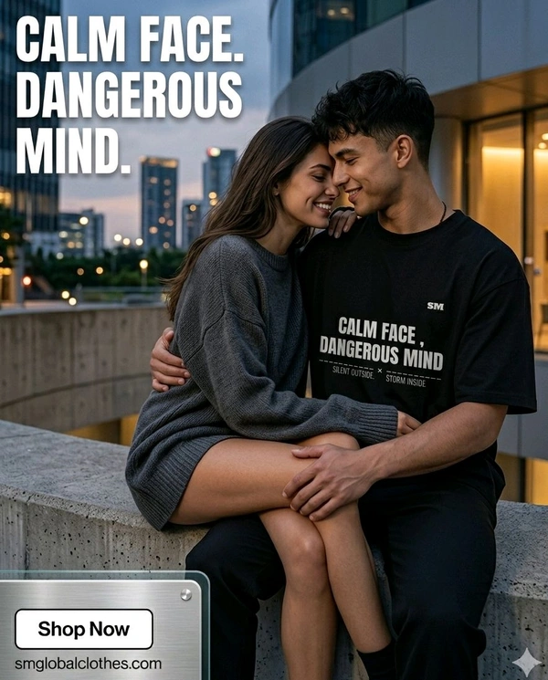 Calm face. Dangerous mind.
Not everyone needs to understand your silence. 🖤
Shop now.