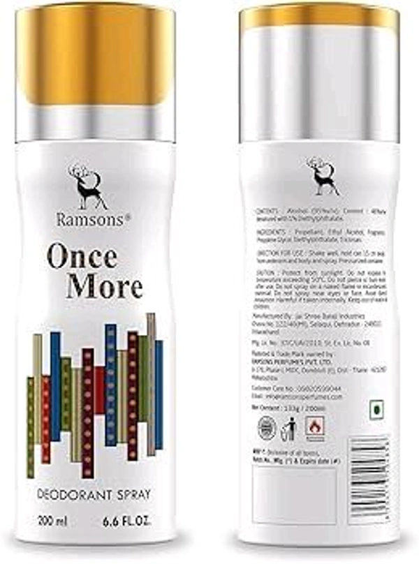 RAMSONS Once More Deodorant Spray - For Men & Women (200 ml)