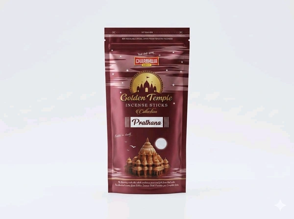 Charbhuja Golden Temple Incense Sticks (Prathana) 110g