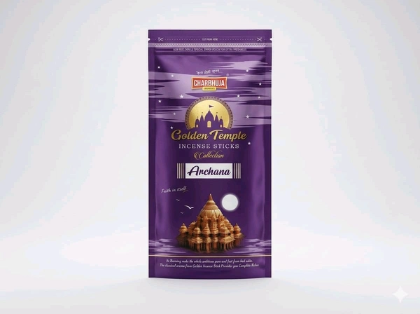 Charbhuja Golden Temple Incense Sticks (Archana) 110g