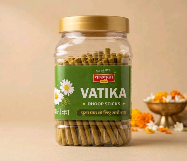 Charbhuja Vatika Premium Dhoop Sticks (Value Jar Pack) 200g