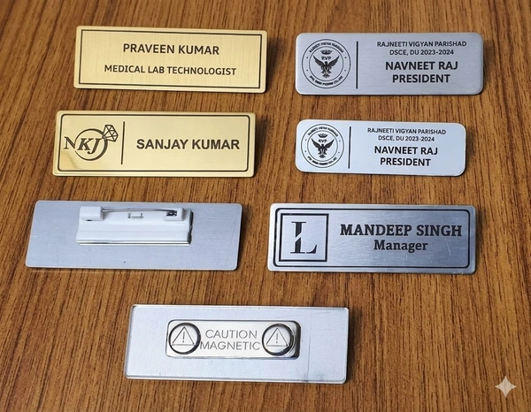 Metal Engraved Pin and Magnetic Badges