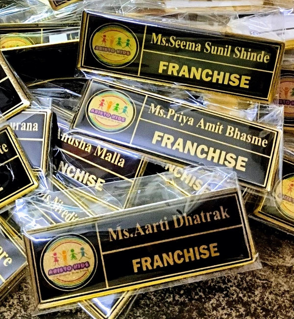Metal Name Badge with Epoxy