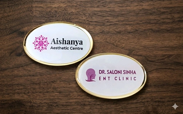 Acrylic Epoxy Oval Badge