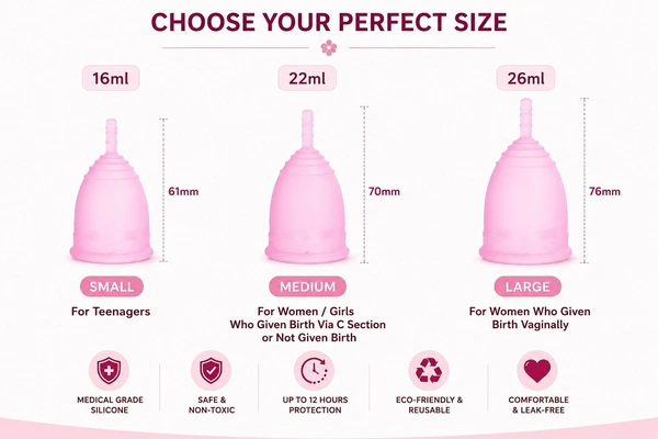 Manvicare Medical Grade Silicone Menstrual Cups - Large