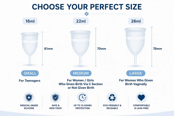 Manvicare Medical Grade Silicone Menstrual Cups - Large