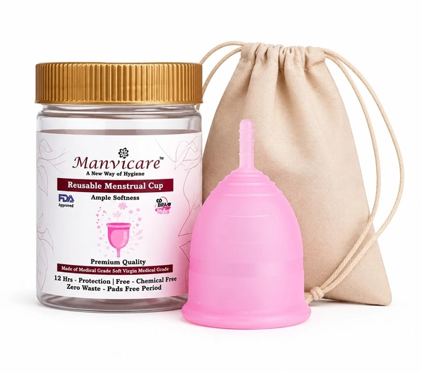 Manvicare Medical Grade Silicone Menstrual Cups - Large