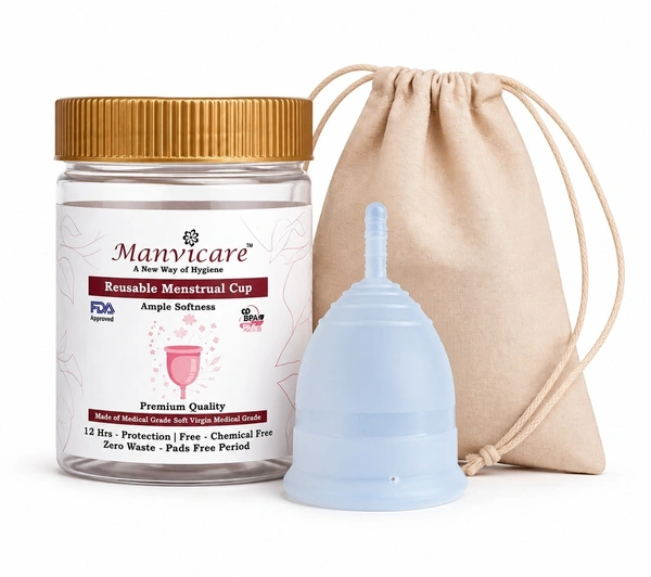 Manvicare Medical Grade Silicone Menstrual Cup - Large
