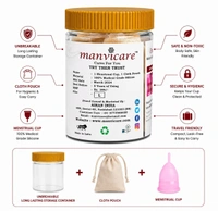 Manvicare Medical Grade Silicone Menstrual Cups - Large
