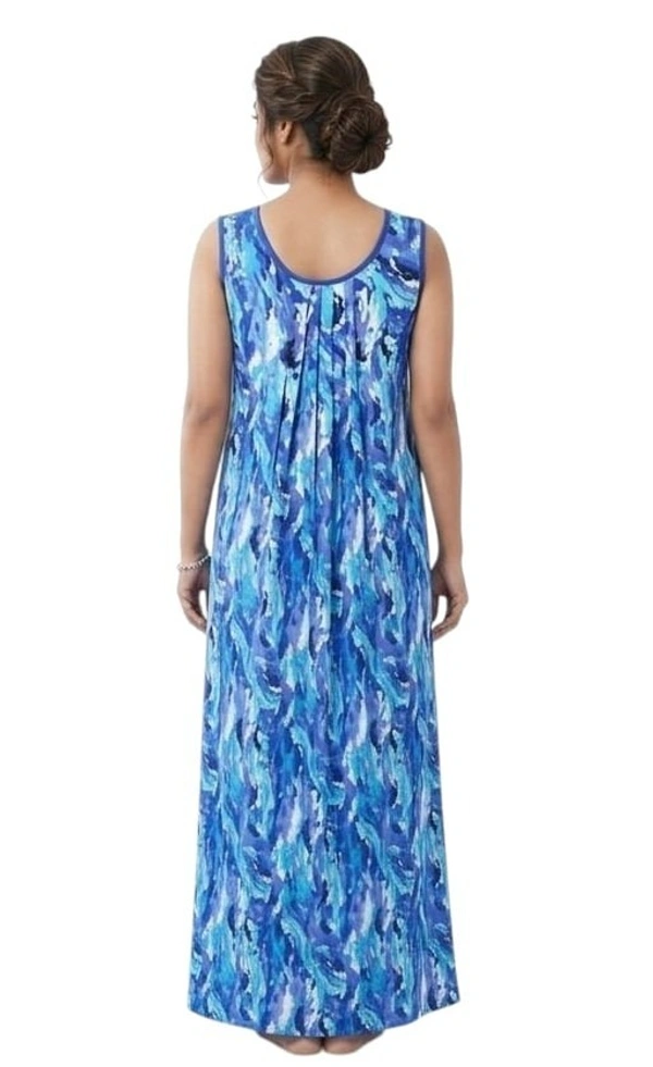 Manvicare Plus Size Rayon Fabric Sleeveless Nighties Maxi Nightdress Nightgown for Women and Girls - 1 Nighty - L