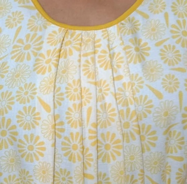 Manvicare Plus Size Soft Rayon Fabric Sleeveless Nighty for Women, Girls - Yellow Floral Print - 7XL