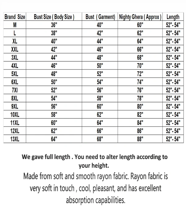 Manvicare Plus Size Rayon Fabric Sleeveless Nighties Maxi Nightdress Nightgown for Women and Girls - 3XL