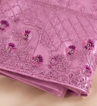 SOFT BLUSH PINK FLORAL DESIGNER LEHANGA - Blush Pink