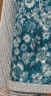 Elegant Teal Floral Printed Kurta Set With Dupatta - M,L,XL,XXL, Teal Blue