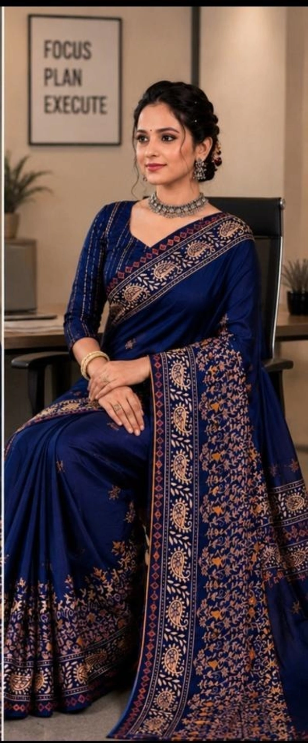 BLUE SAREE - Blue