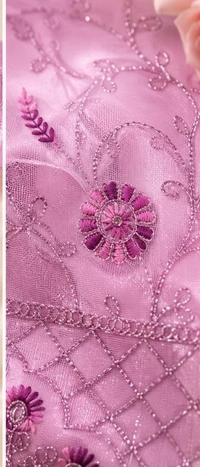 SOFT BLUSH PINK FLORAL DESIGNER LEHANGA - Blush Pink
