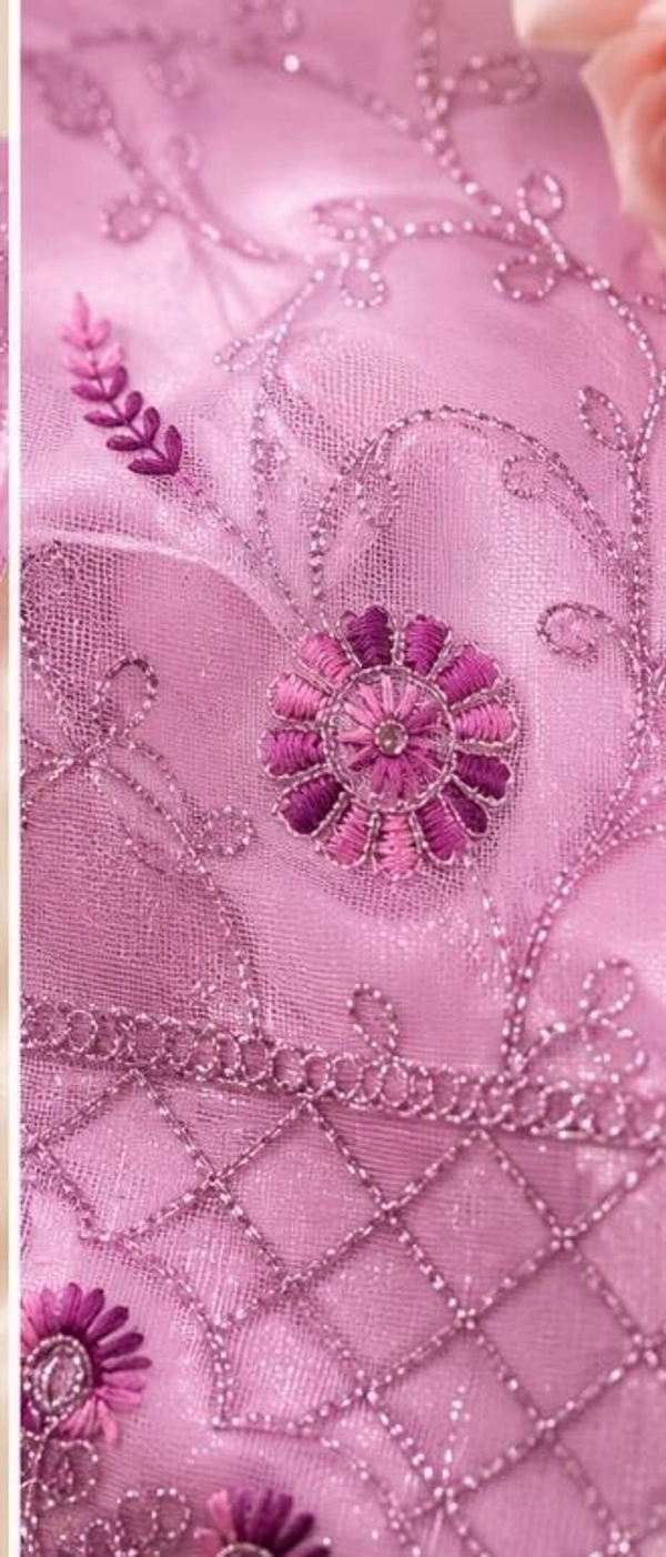 SOFT BLUSH PINK FLORAL DESIGNER LEHANGA - Blush Pink