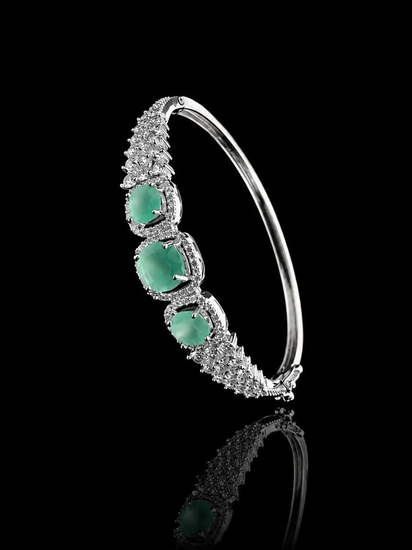American Diamond Mint Green Designer Bracelet - Mint Green