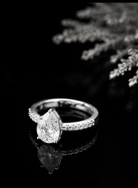 AMERICAN DIAMOND FINGER RING - Adjustable, White, Baby Pink, Blue