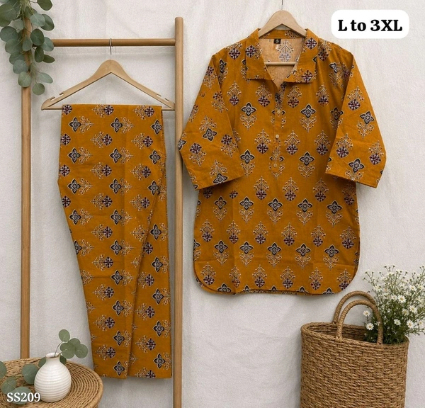 Jaipuri Cotton Cord Set
This is a Jaipuri cotton cord set. The set includes a top and pants, with one side pocket in the pant. The pants are fully interlocked, and the sizes available are L, XL, XXL, and 3XL. Top length is 30+ and bottom length is 38.
FABRIC: Jaipuri cotton
SIZES: L, XL, XXL, 3XL
LENGTH: Top: 30+, Bottom: 38
OCCASION: Daily wear - L, SS211