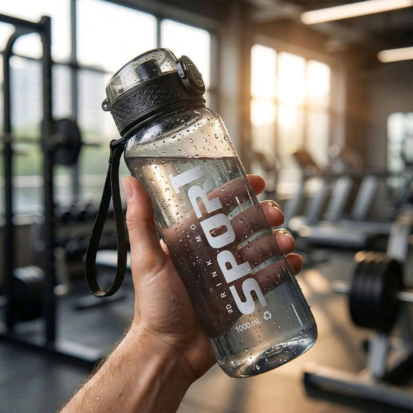1000 ML Leakproof Sports Water Bottle with Flip Lock Lid