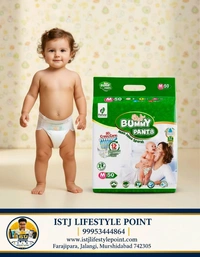 Baby Diaper M Size (50 Pieces) Ultra Dry Comfort | 5D Core Technology | 360° Protection | Up to 12 Hours Absorbency