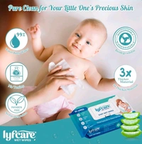 Baby Wipes with Lid Pack of 1 (80 Wipes) | Soft & Gentle Baby Wet Wipes