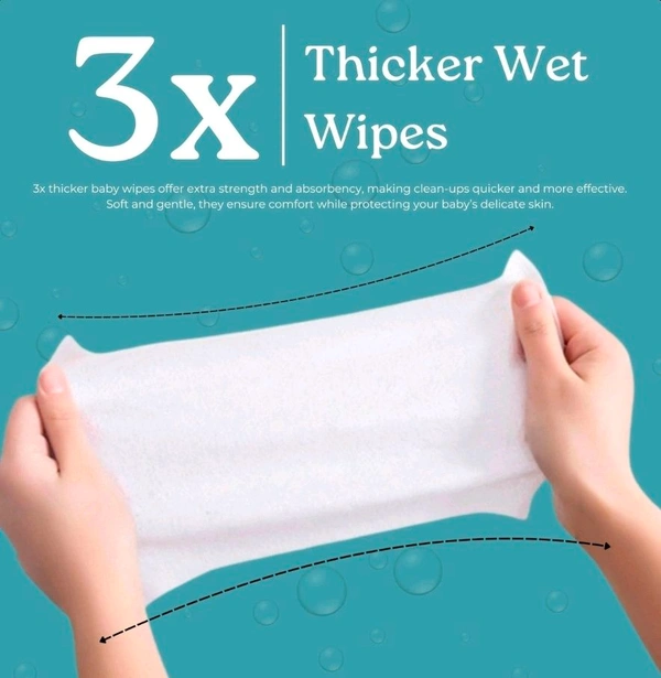 Baby Wipes with Lid Pack of 1 (80 Wipes) | Soft & Gentle Baby Wet Wipes