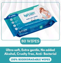 Baby Wipes with Lid Pack of 1 (80 Wipes) | Soft & Gentle Baby Wet Wipes