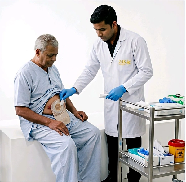COLOSTOMY BAG CHANGE - Male, 8:00am - 12pm