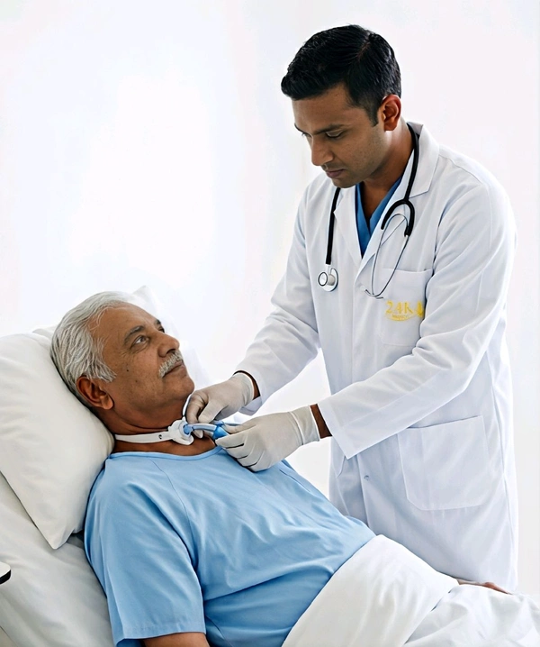 TRACHEOSTOMY TUBE CHANGE - Male, 7:00pm - 12:00am