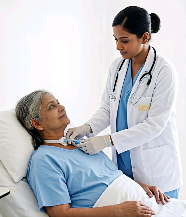 TRACHEOSTOMY TUBE CHANGE - Female, 7:00pm - 12:00am
