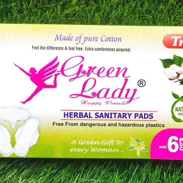 TRIAL COMBO Green Lady herbal cotton cloth sanitary napkins 2 pads in each
