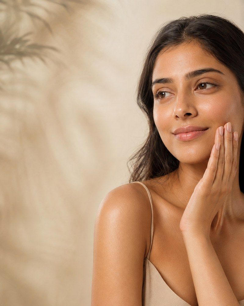 The face of Shine Beauty — radiant, even-toned skin