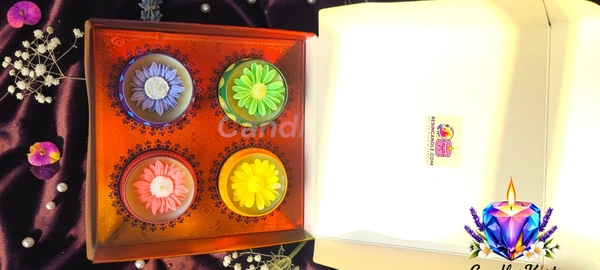 Mandala Tin Floral Candle Gift - Honeysuckle Dew