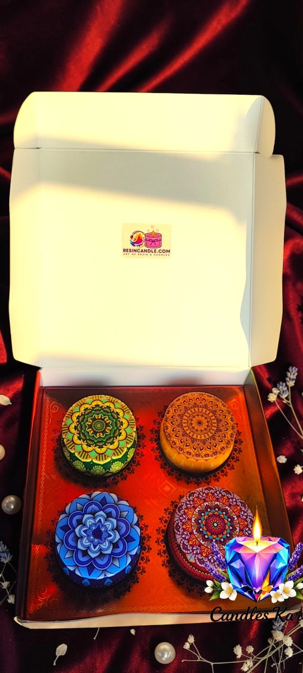 Mandala Tin Candle Gift Set - Vanilla Bean