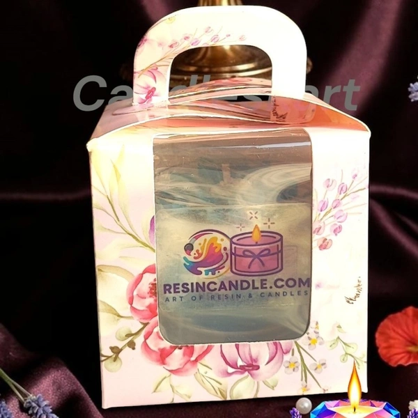 Glass Jar Candle in Floral Display Box - Vanilla Bean